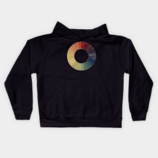 Rainbow circle with a watercolour effect Kids Hoodie